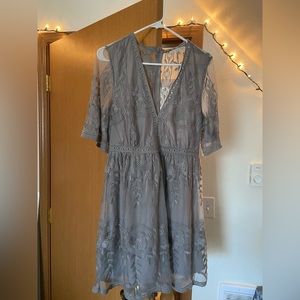 Light My Fire gray lace dress